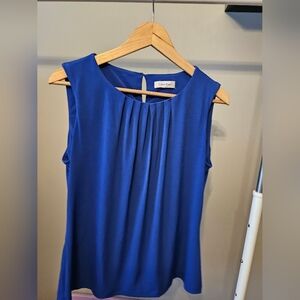 Calvin Klein Royal Blue Sleeveless Blouse